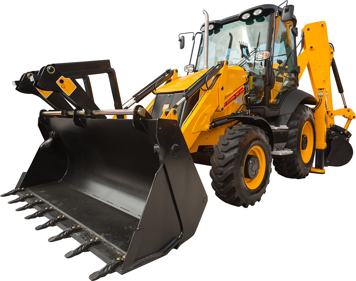 Excavator at a commercial plumbing job site